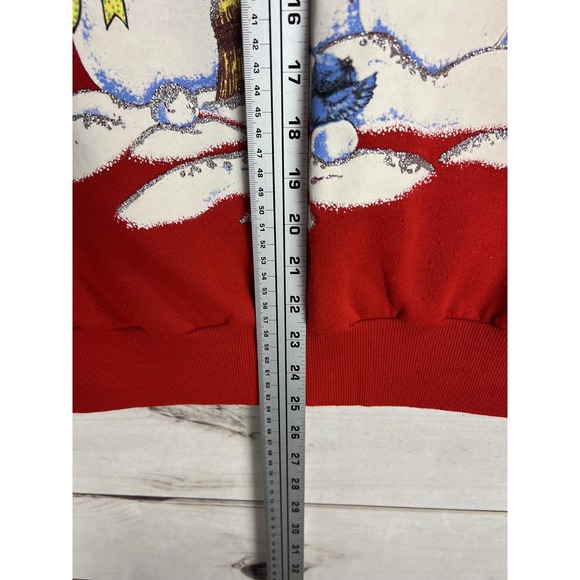 Vintage Nutcracker Sweater Womens Medium Snowman Christmas Pullover Made USA 90s - Picture 7 of 8